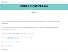 Tablet Screenshot of ordermorecream.com